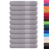 Towels 10 pcs Grey 100x200 cm 360 gsm 100% Cotton 136844