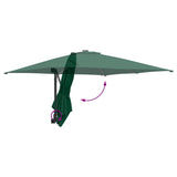 Garden Parasol Green 248.5 x 247.5 x 160 cm Polyester and Steel 42003252