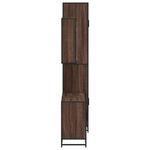 ZNTS 3 Piece Bathroom Furniture Set Brown Oak Engineered Wood 3301074