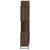 ZNTS 3 Piece Bathroom Furniture Set Brown Oak Engineered Wood 3301074