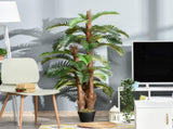 Set of 2 Artificial Plant Tropical Palm in Pot, Fake Plants for Home Indoor Outdoor Decor, 150cm, T3398P377670