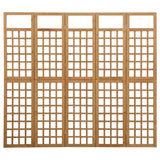 5-Panel Room Divider/Trellis Solid Fir Wood 201.5x180 cm 316480