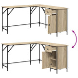 Desk Sonoma Oak 141x141x75 cm Engineered Wood 837598