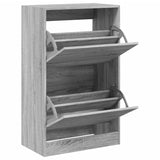 Shoe Cabinet Grey Sonoma 60x34x96.5 cm Engineered Wood 839950