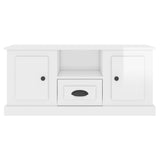 TV Cabinet High Gloss White 100x35.5x45 cm Engineered Wood 816458