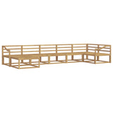 Outdoor Sofa Set 7 pcs White Solid Acacia Wood 3386773