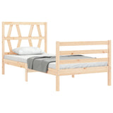 Bed Frame without Mattress Small Single Solid Wood 3194336