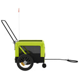 Pet Bike Trailer Green and Black Oxford Fabric and Iron 93934