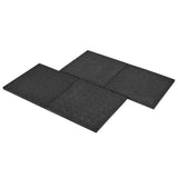 Fall Protection Tiles 12 pcs Rubber 50x50x3 cm Black 276273