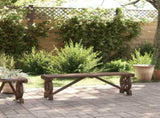 Garden Bench Burnt Wood Solid Fir Wood 115 cm Durable 365112