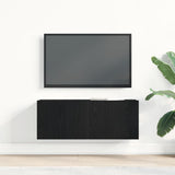 TV Cabinet 80 x 30 x 30 cm Black Oak Engineered Wood 862486