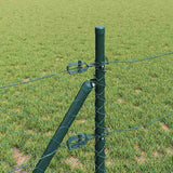 Fence with Posts Green 0.6 x 100 m PVC-coated steel 3352739