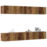 Wall Mounted TV Cabinets 4 pcs Old Wood 100x30x30 cm 3328945