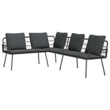 Sofa with Cushion Grey x x Metal 4108263