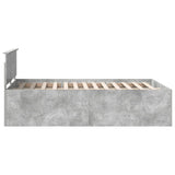 Bed Frame Concrete Grey 150 x 200 cm Engineered Wood 3408567