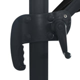Cantilever Garden Parasol with LED Lights and Aluminium Pole 400x300 cm Black 47008