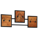 Wall Coat Rack 90x1x35 cm Solid Wood Acacia and Iron 372743