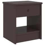 Bedside Cabinet Dark Brown 35x30x40 cm Solid Pinewood 322224