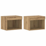 TV Cabinet Set Wall-mounted 8 pcs Artisan oak Engineered wood 3334387