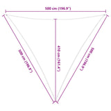 Sun Shade Sail Yellow and White 5 x 5 x 5 m 42031170