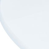Dining Table White 106 cm Solid Rubber Wood 247353