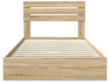 Storage Bed with Drawer Sonoma Oak 90 x 190 cm Engineered Wood 3411600