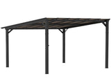 3 x 3m Metal Pergola with UPF 50 and Waterproof Roof, Wall-Mounted or Free Standing Garden Gazebo, T3398P317660