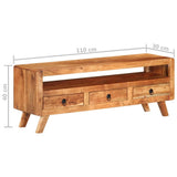 TV Cabinet 110x30x40 cm Solid Acacia Wood 337065