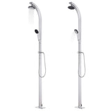Garden Shower with Grey Base 220 cm Aluminium 3070786