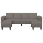 Fabric Sofa with Cushion Light Grey Corduroy fabric 3335131