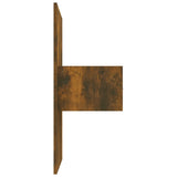 Bed Headboard with Cabinets Smoked Oak Engineered Wood 3115681