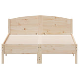 Bed Frame without Mattress 135x190 cm Double Solid Wood Pine 842606
