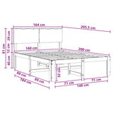 Double Bed Frame with Headboard ROSTOCK White 160 x 200 cm 3405466