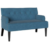 Chesterfield Bench Blue 112 x 65.5 x 75 cm Velvet 42019294
