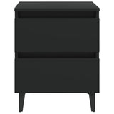 Bed Cabinets 2 pcs Black 40x35x50 cm Engineered Wood 805872