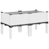 Garden Planter with Legs White 80x40x42 cm PP 367894