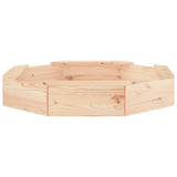 Sandbox with Seats Octagon Solid Wood Pine 825009