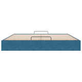 Ottoman Bed Frame No Mattress Dark Blue 200x200 cm Velvet 3310989
