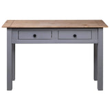 282680 Console Table Grey 110x40x72 cm Solid Pine Wood Panama Range