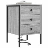 Bedside Cabinet with Drawer 2 pcs Grey Sonoma 42 x 41 x 61 cm 859487