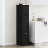 Apothecary Cabinet Black Oak 30x41x144.5 cm Engineered Wood 862054