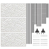 Privacy Screen Grey 100 x 50 x 180 cm Steel 868560