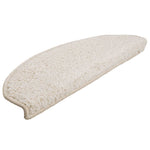 Stair Mats 15 pcs 65x21x4 cm White Half Round Large 133906