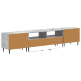 5 Piece LED TV Cabinet Concrete Grey Engineered Wood 3416517