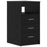 Desk with Door 2 pcs Black Oak 140 x 50 x 76 cm Engineered Wood 3332543