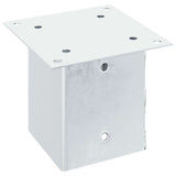 Post Bases Square 4 pcs Silver 121x121 mm Galvanised Steel 42000014