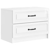Bedside Cabinet High Gloss White 62 x 34.5 x 44.5 cm 895699