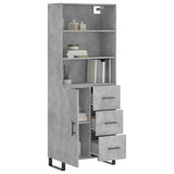 Highboard Concrete Grey 69.5x34x180 cm Engineered Wood 3189473
