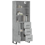 Highboard Concrete Grey 69.5x34x180 cm Engineered Wood 3189473