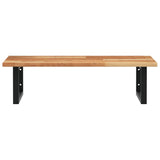 Basin Shelf Wall Mounted Steel and Solid Wood Acacia 3302825